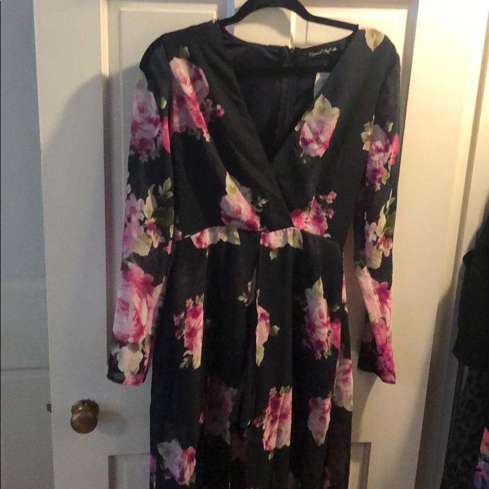 NWT high low shorts floral romper